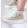 Femme No Name Baskets^Baskets Iron Mid Side Shaun Dove-