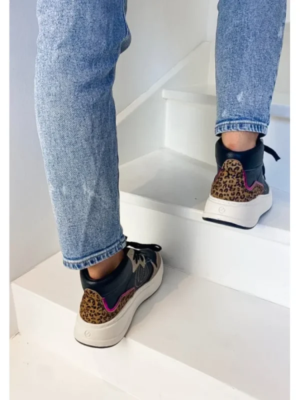 Femme No Name Baskets^Bridget Mid Grain Leopard-