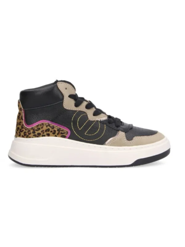Femme No Name Baskets^Bridget Mid Grain Leopard-