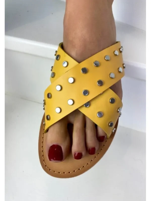 Femme Les Petites Bombes - LPB Sandales & Nu-Pieds^Mules Cuir Belma Moutarde-Les Petites Bombes