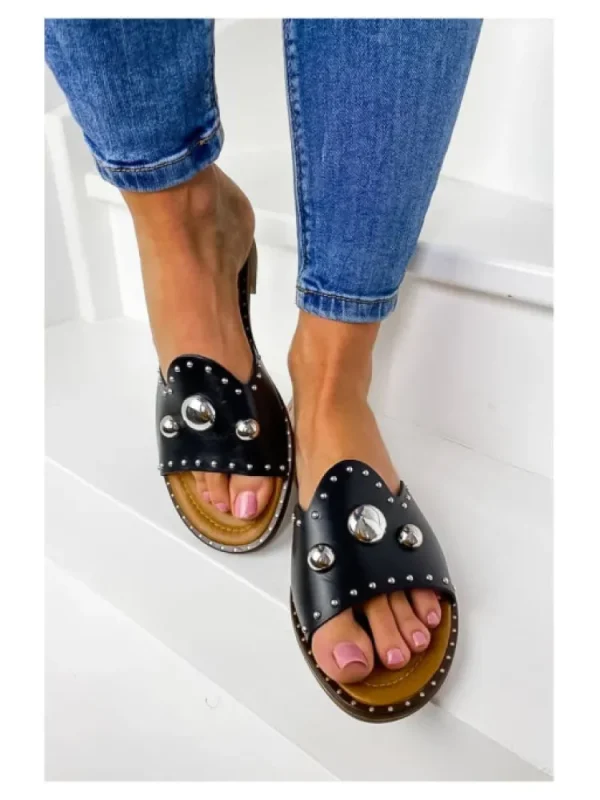 Femme Jeunes Sandales & Nu-Pieds^Mules Cuir Naples- & Jolies