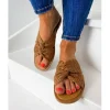Femme Vanessa Wu Sandales & Nu-Pieds^Mules Nouees Effet Raphia-