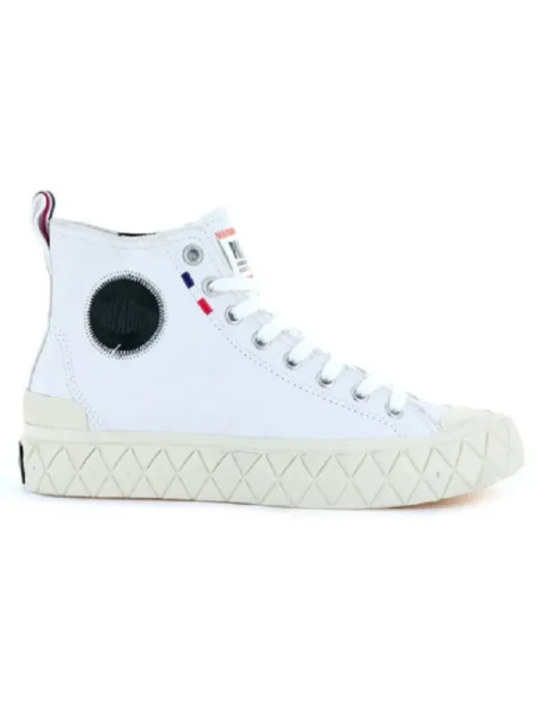 Femme Palladium Baskets^Palla Ace Mid Cuir White-