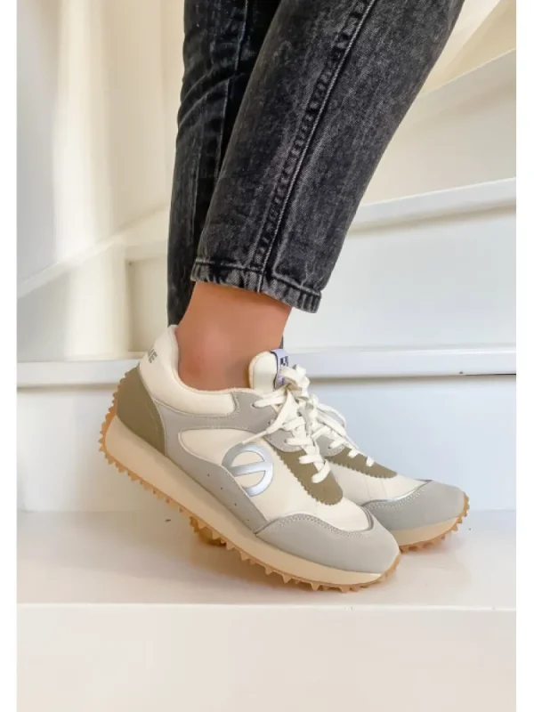 Femme No Name Baskets^Punky Jogger Dove/Sable-