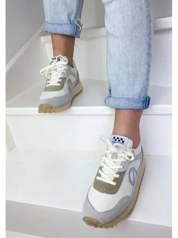 Femme No Name Baskets^Punky Jogger Dove/Sable-