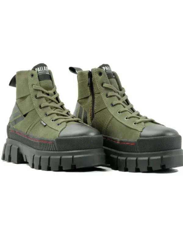 Femme Palladium Bottines^Revolt Hi Army Olive-