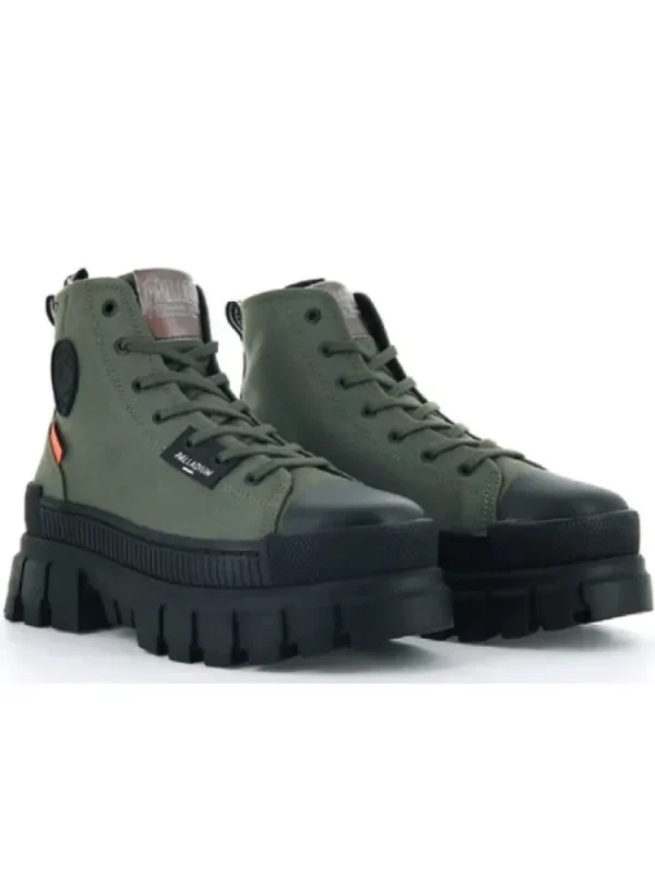Femme Palladium Bottines^Revolt Hi Tx Olive-