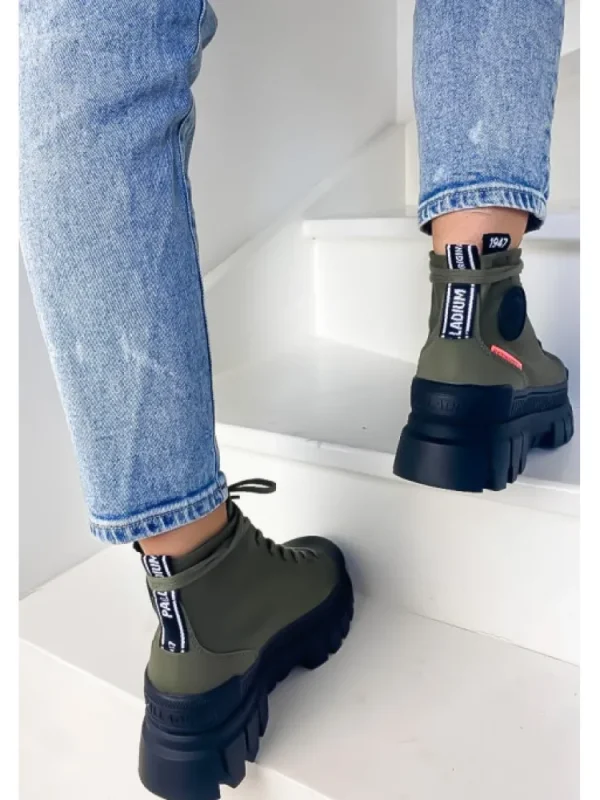 Femme Palladium Bottines^Revolt Hi Tx Olive-