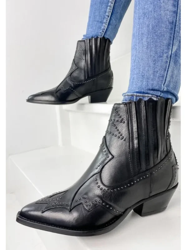 Femme Semerdjian Bottines^Santiag Er753 Gange Nero-