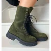 Femme Semerdjian Bottines^-Bottines E666E2 Camoscio Kaki