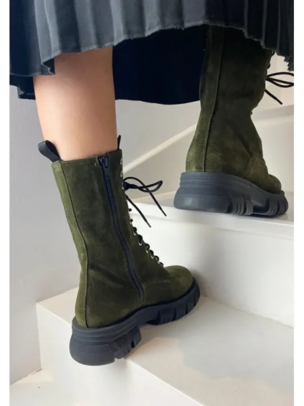 Femme Semerdjian Bottines^-Bottines E666E2 Camoscio Kaki