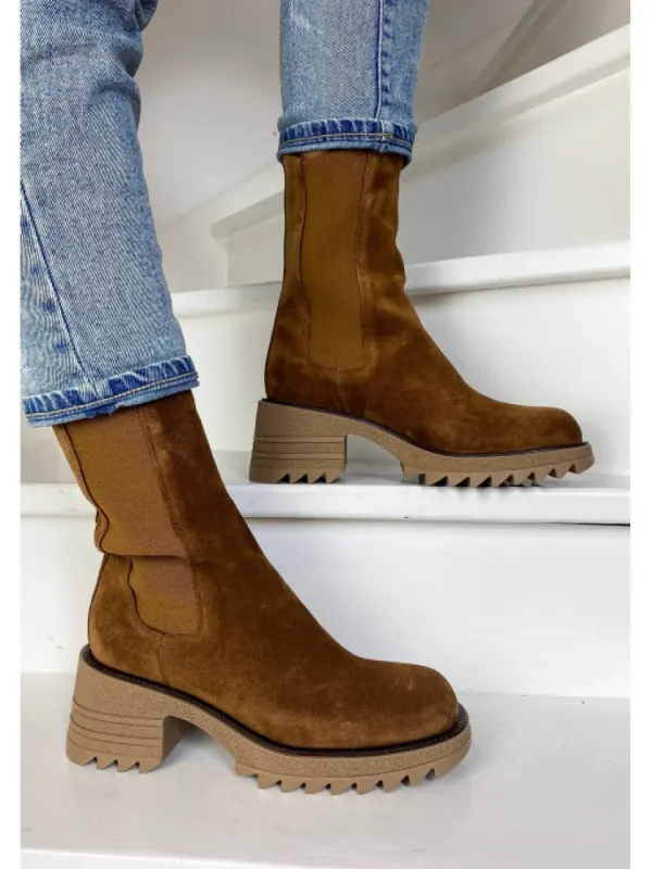Femme Semerdjian Bottines^-Bottines Mu547M3 Camoscio Fox