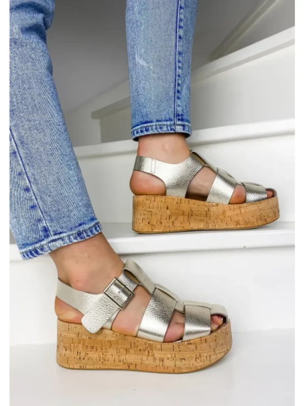 Femme Semerdjian Sandales & Nu-Pieds^-Sandales 2732 Cervo Platino