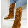 Femme Semerdjian Bottes^-Santiag M690M2 Camoscio Terra