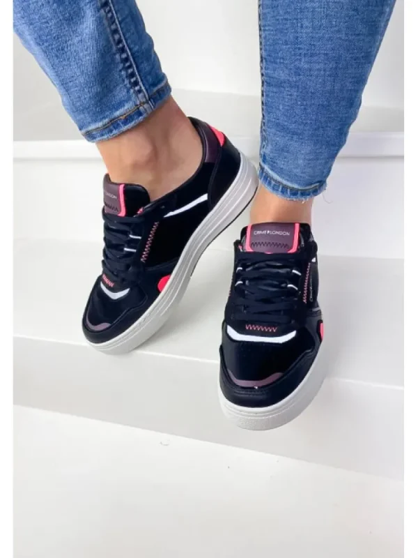 Femme Crime London Baskets^Sneakers Low Top Off Court Black-